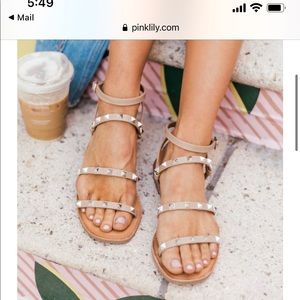 Strappy Beige Sandals